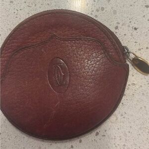 Brown Leather Round Men's Bag
